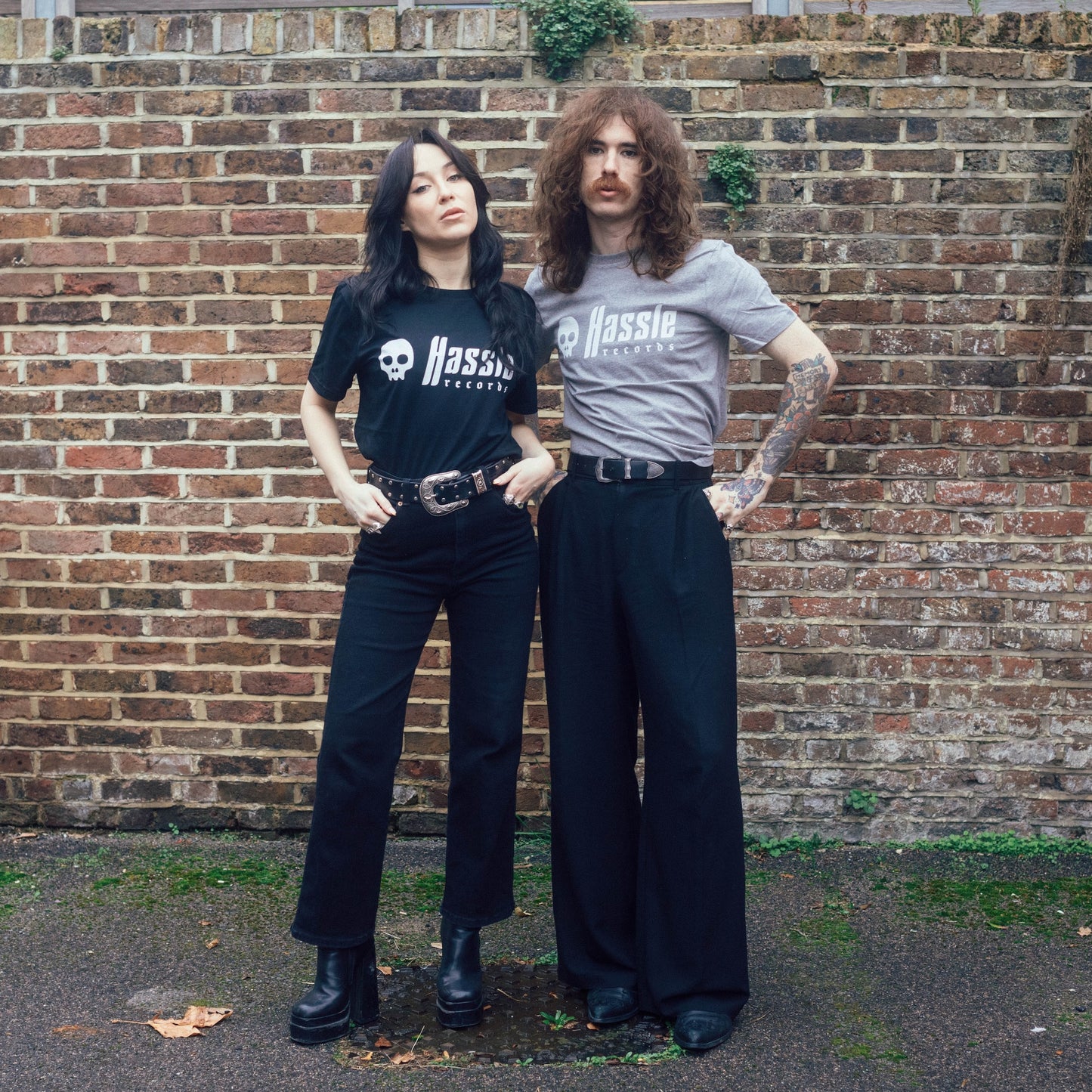 Hassle - 'Signature Logo' T-Shirt (White Print)