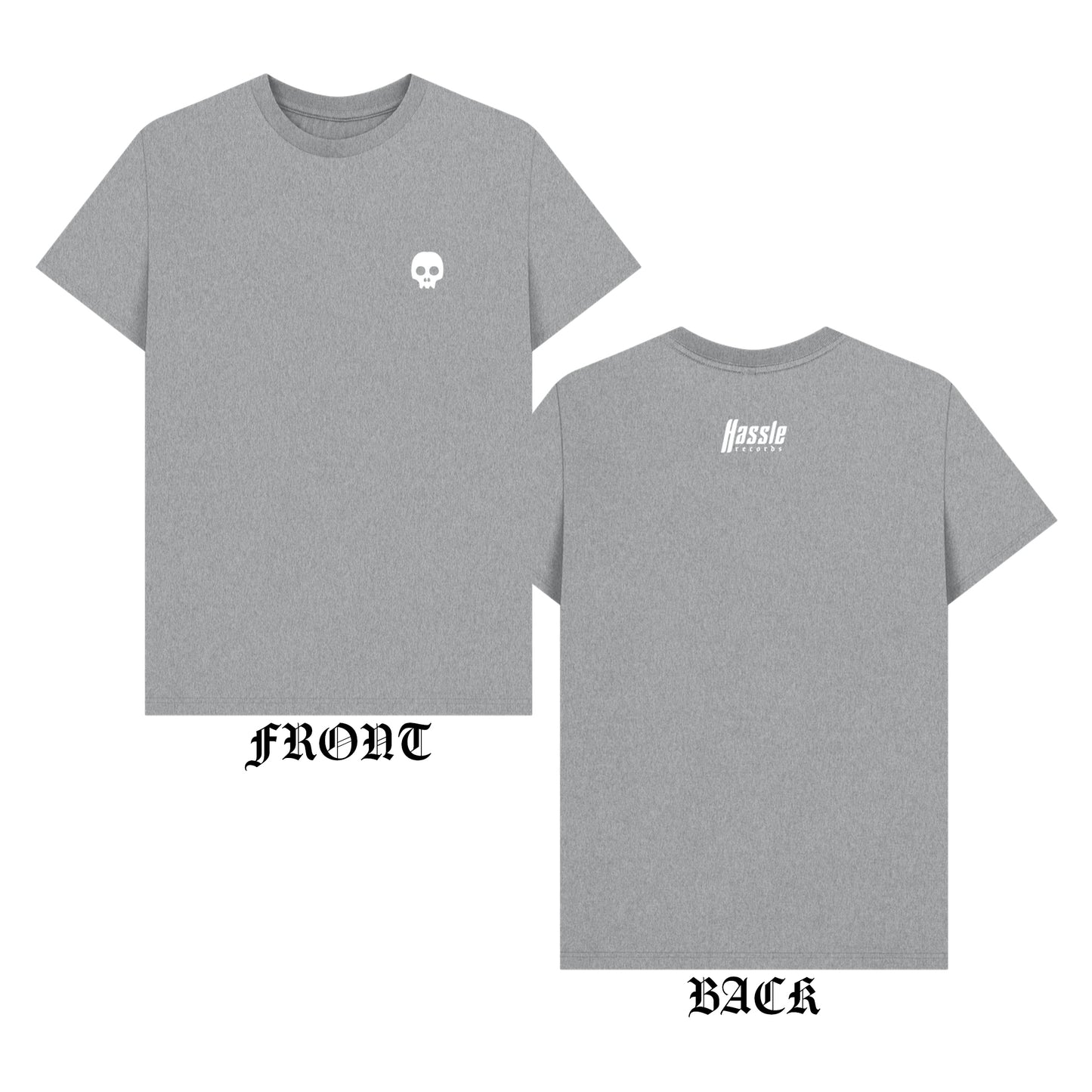 Hassle - 'Skull Logo' T-Shirt (White Print)