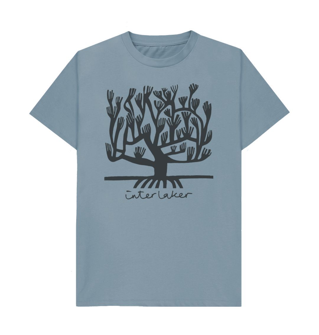 Stone Blue Interlaker - 'Roots' T-Shirt (Black Print)