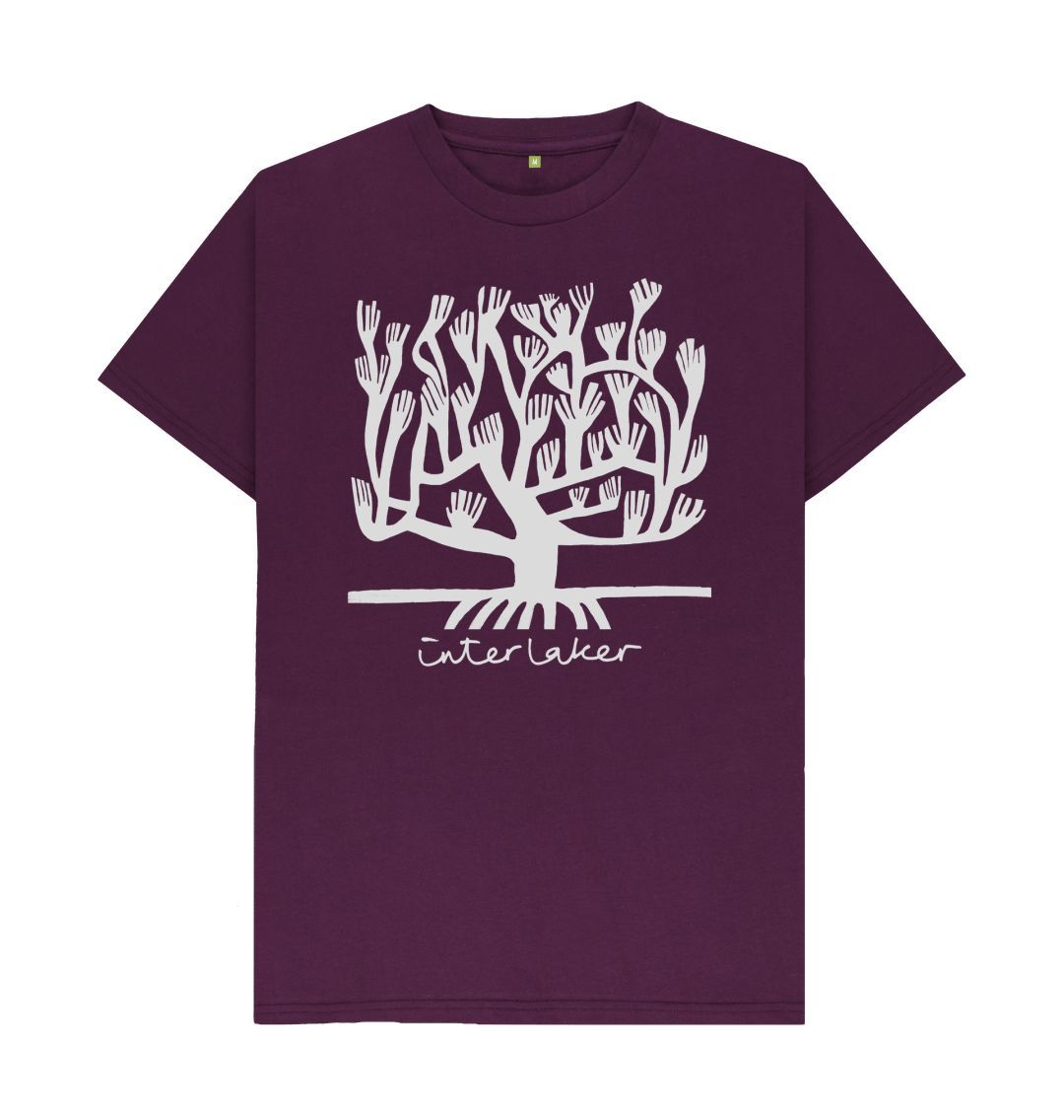 Purple Interlaker - 'Roots' T-Shirt (White Print)