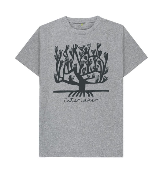 Athletic Grey Interlaker - 'Roots' T-Shirt (Black Print)