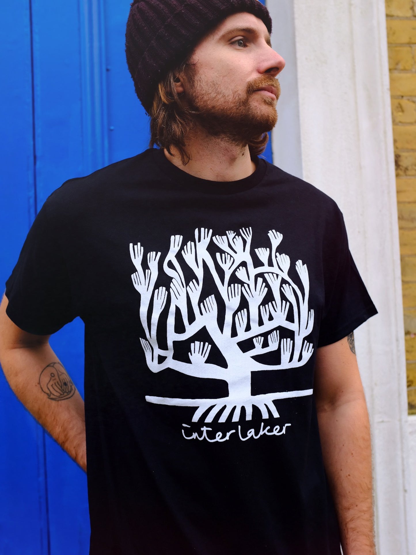 Interlaker - 'Roots' T-Shirt (White Print)