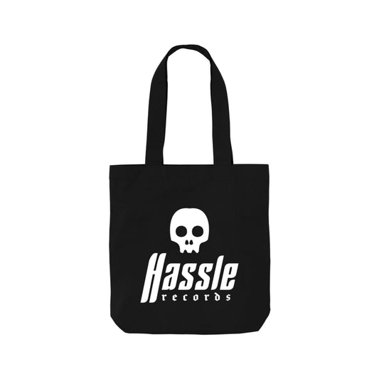 Hassle - 'Stacked Logo' Tote (White Print)