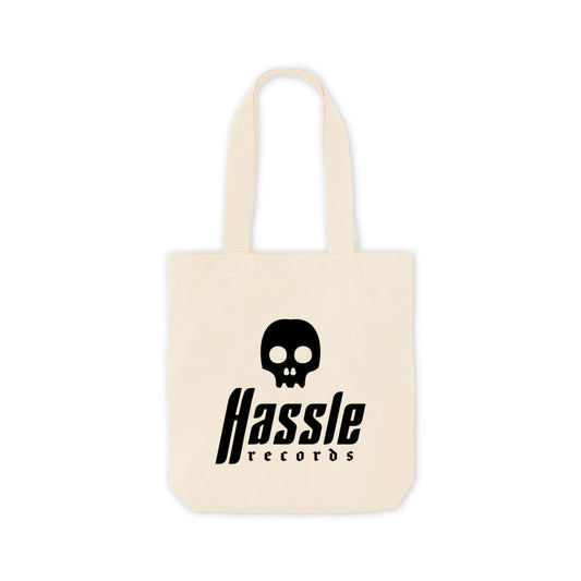 Hassle - 'Stacked Logo' Tote (Black Print)